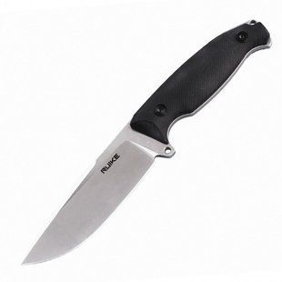 Ніж нескладний Ruike Jager Black, Sandvik&trade; 14C28N Stonewash, G-10/SS, чохол ABS з поясною кліпсою (F118-B) RKE F118-B фото