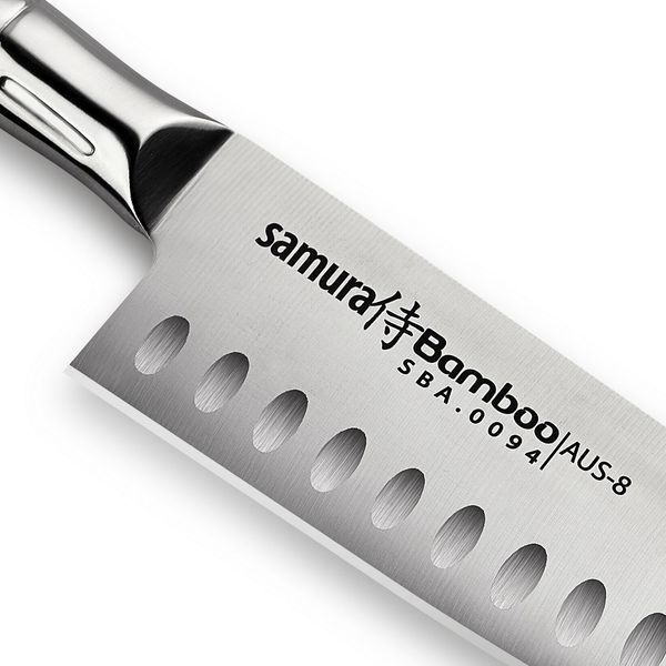 Ніж кухонний Сантоку з жолобчастою лінією леза, 160 мм, Samura "Bamboo" (SBA-0094) SBA-0094 фото