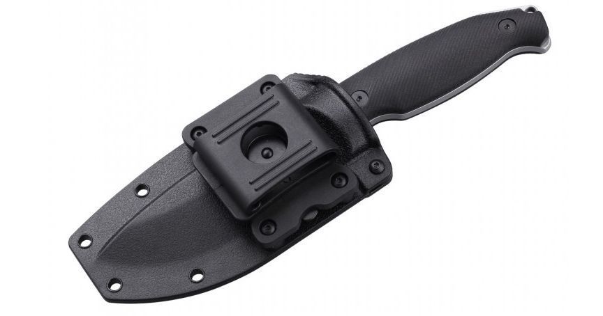 Ніж нескладний Ruike Jager Black, Sandvik&trade; 14C28N Stonewash, G-10/SS, чохол ABS з поясною кліпсою (F118-B) RKE F118-B фото