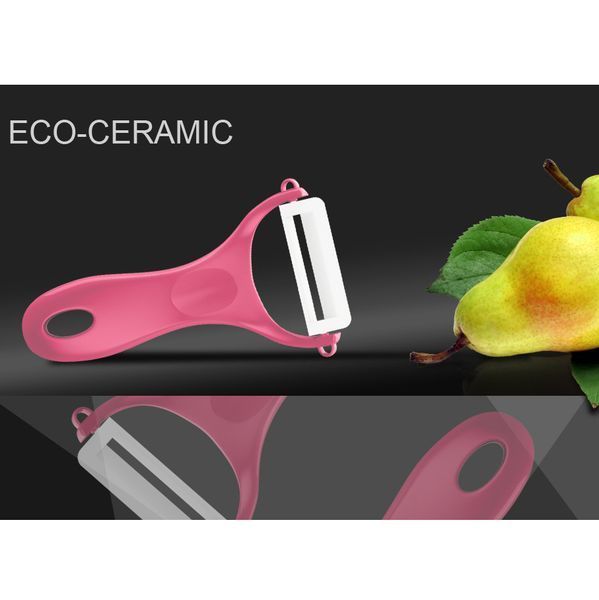 Овочечистка керамічна в блістерній упаковці рожева, Samura "Eco-ceramic" (SCP-100RS) SCP-100RS фото