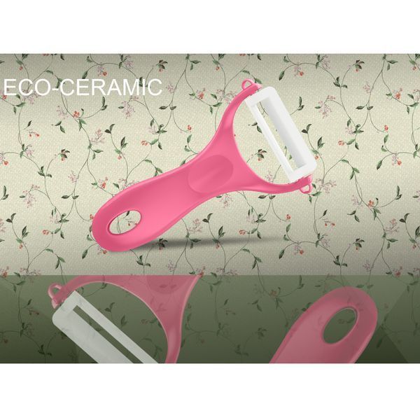 Овочечистка керамічна в блістерній упаковці рожева, Samura "Eco-ceramic" (SCP-100RS) SCP-100RS фото