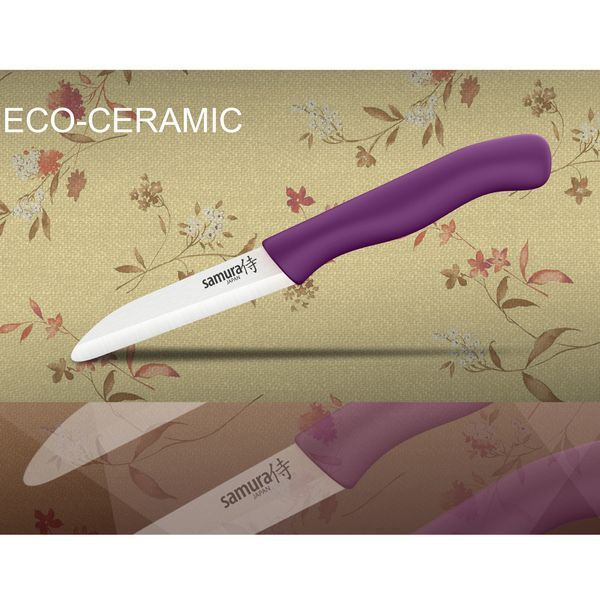 Ніж кухонний керамічній овочевий фіолетовий, 75 мм, Samura "Eco-ceramic" (SC-0011VL) SC-0011VL фото