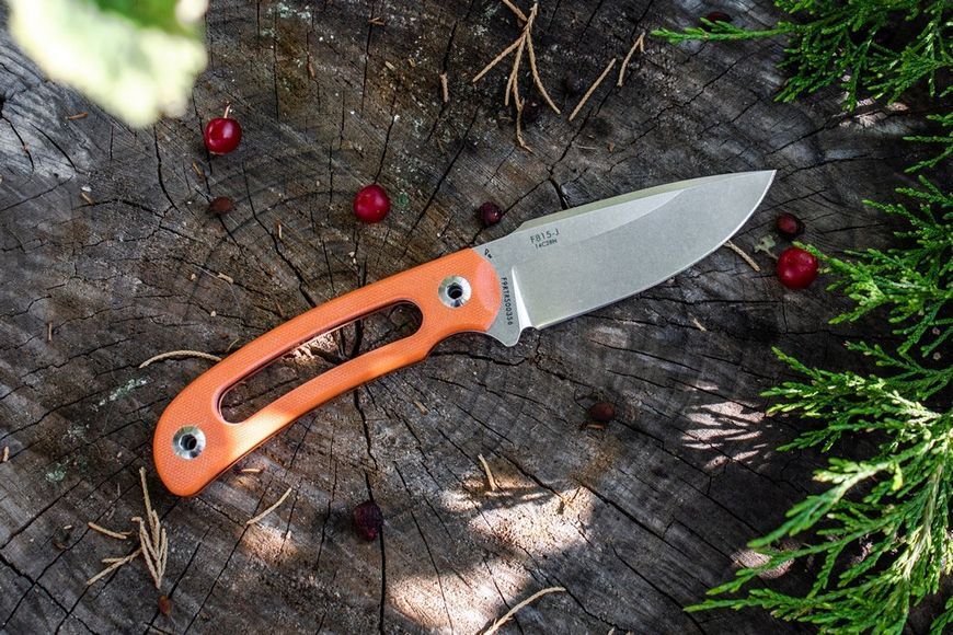 Ніж нескладний Ruike Hornet Sandvik 14C28N Stonewash, Orange G-10/ SS, чохол ABS з поясною кліпсой (F815-J) RKE F815-J фото