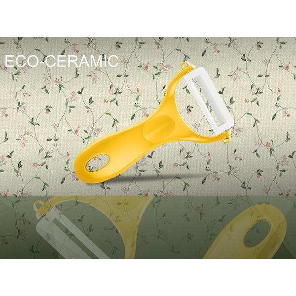 Овочечистка керамічна в блістерній упаковці жовта, Samura "Eco-ceramic" (SCP-100YL) SCP-100YL фото
