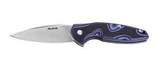Ніж складний Ruike Fang Sandvik 14C28N, Blue G-10/ SS, кліпса (P105-Q) RKE P105-Q фото