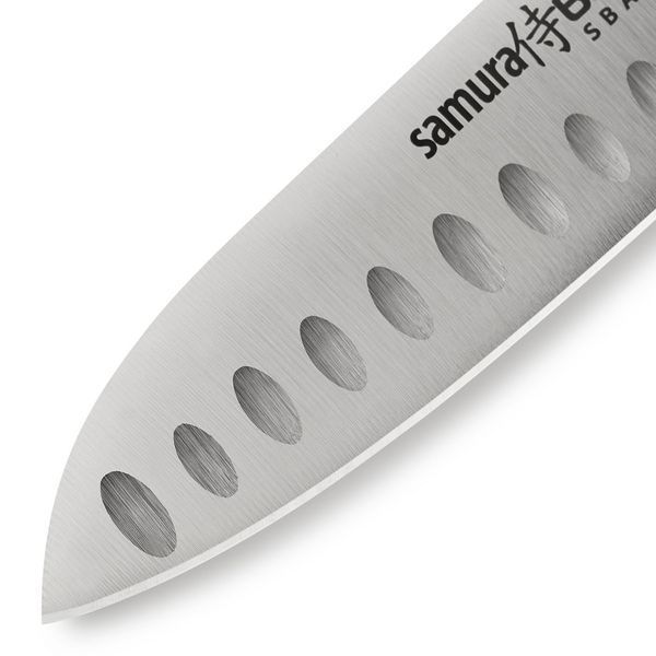 Ніж кухонний Сантоку з жолобчастою лінією леза, 137 мм, Samura "Bamboo" (SBA-0093) SBA-0093 фото