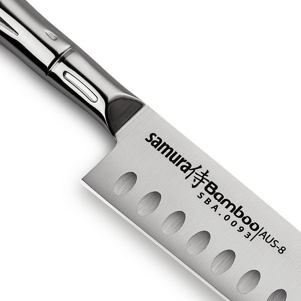 Ніж кухонний Сантоку з жолобчастою лінією леза, 137 мм, Samura "Bamboo" (SBA-0093) SBA-0093 фото