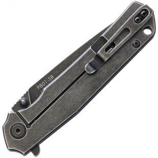 Ніж складаний Sandvik 14C28N Black Stonewash, сталь 3Cr14N, кліпса (P801-SB) RKE P801-SB фото