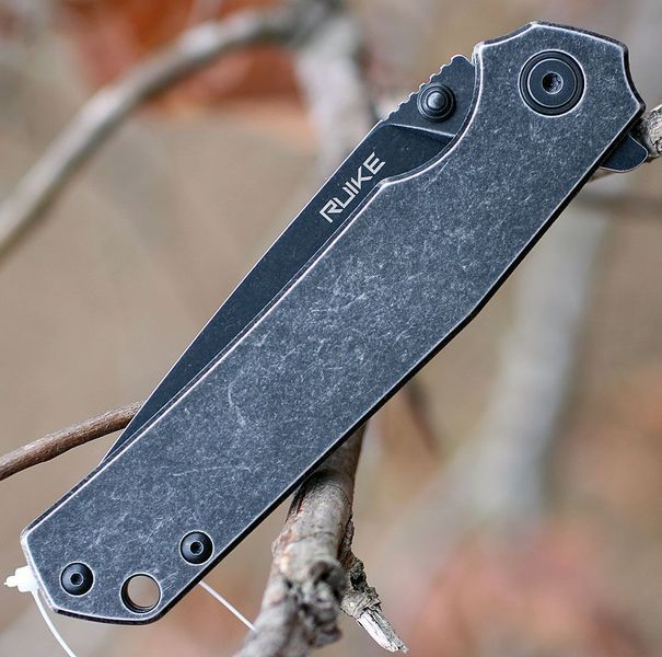 Ніж складаний Sandvik 14C28N Black Stonewash, сталь 3Cr14N, кліпса (P801-SB) RKE P801-SB фото