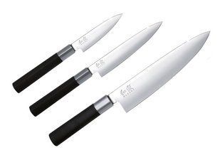 Набір з 3-х кухонних ножів (овочевий, універсальний, Шеф), KAI Wasabi (67S-300) 67S-300 фото
