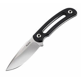 Ніж нескладний Ruike Hornet Black, Sandvik 14C28N Stonewash, G-10/ SS, чохол ABS з поясною кліпсой (F815-B) RKE F815-B фото