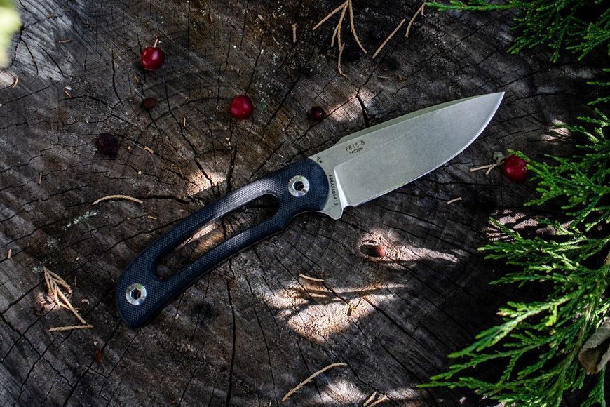 Ніж нескладний Ruike Hornet Black, Sandvik 14C28N Stonewash, G-10/ SS, чохол ABS з поясною кліпсой (F815-B) RKE F815-B фото
