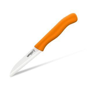 Ніж кухонний керамічній овочевий помаранчевий, 75 мм, Samura "Eco-ceramic" (SC-0011ORG) SC-0011ORG фото
